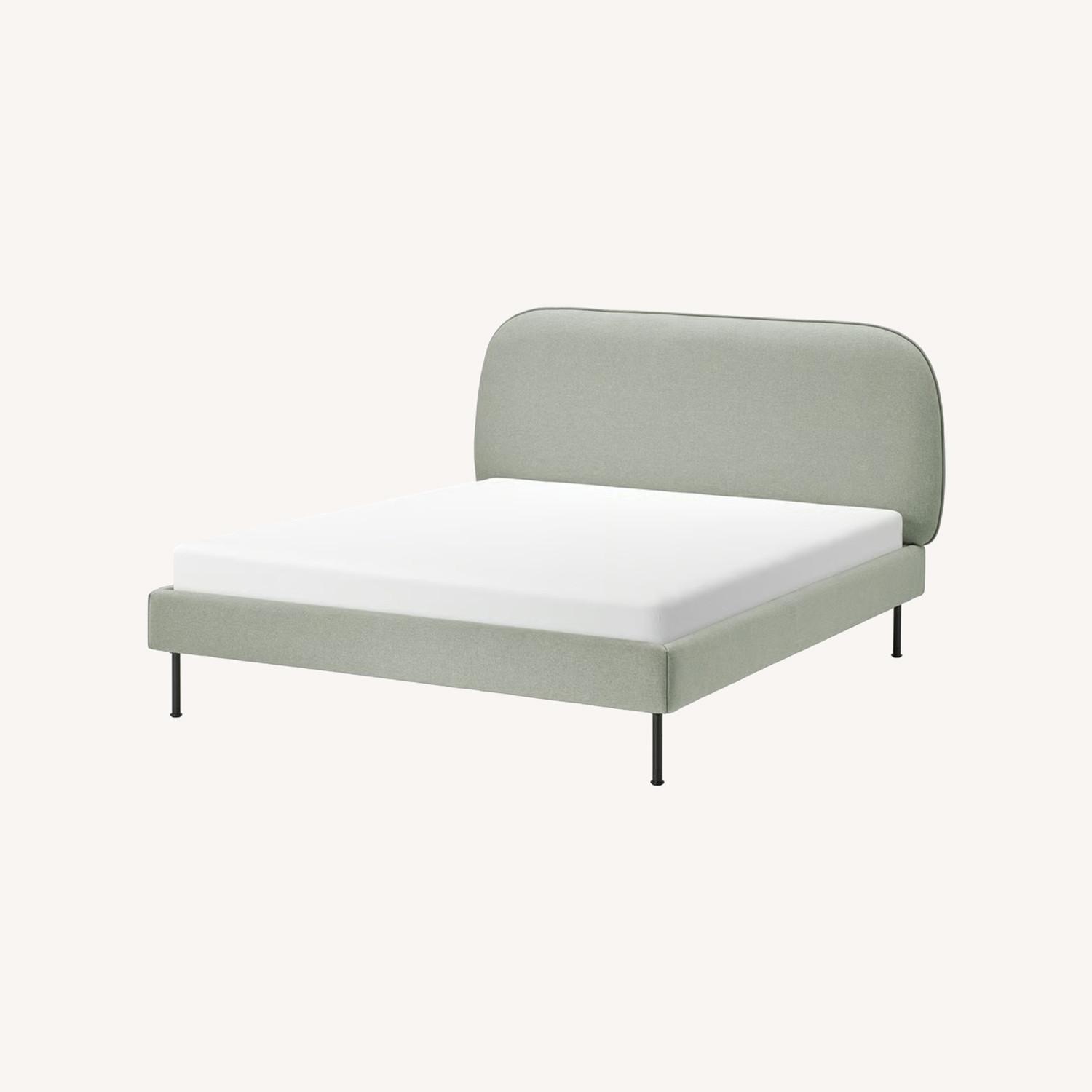 IKEA VADHEIM Queen Upholstered Bed Frame - image-0