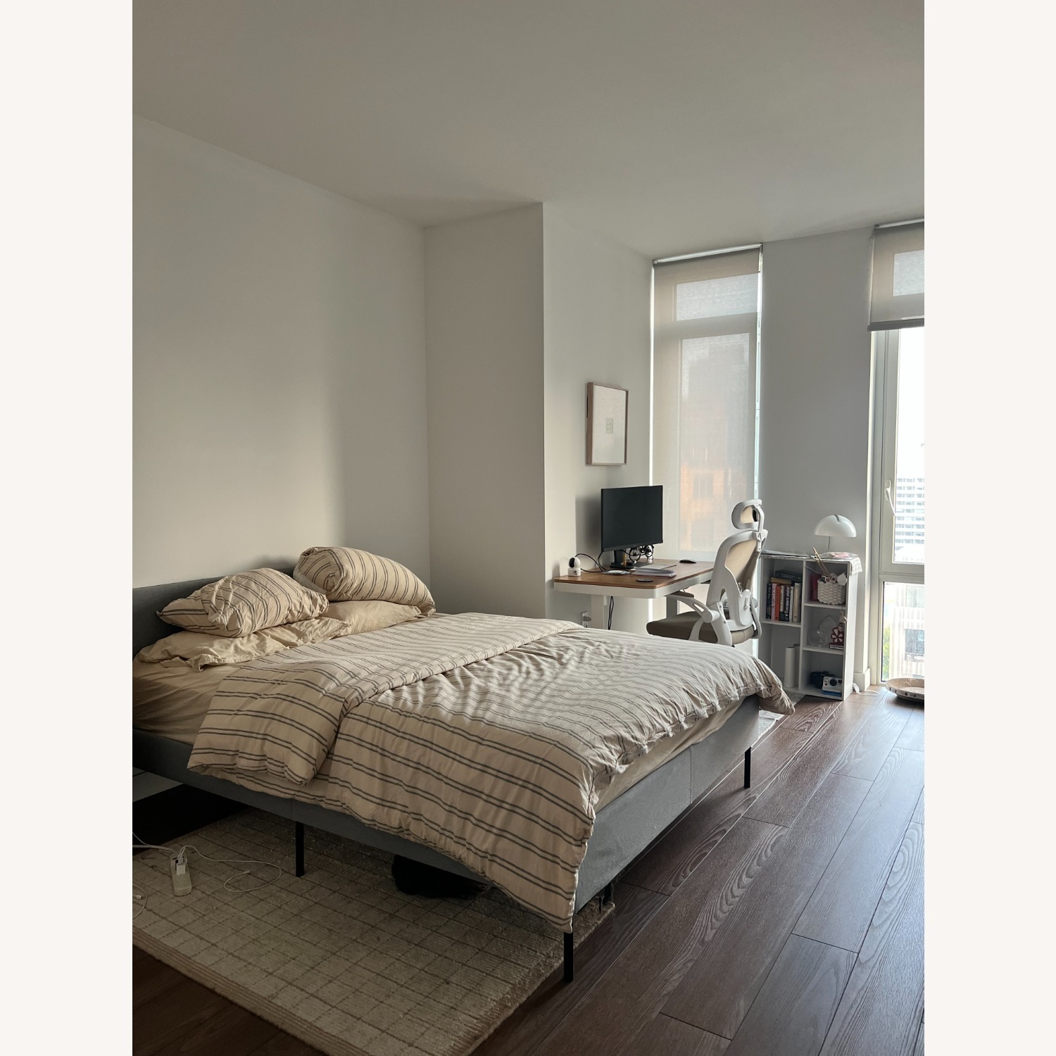 IKEA VADHEIM Queen Upholstered Bed Frame - image-1