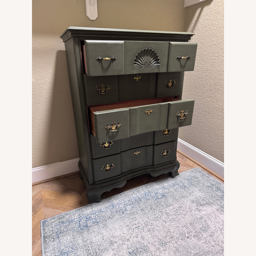 Used Vintage/Antique Finds Green Wood Dresser for sale on AptDeco