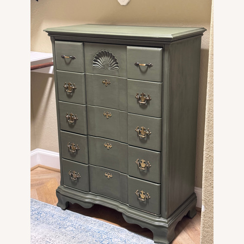Used Vintage/Antique Finds Green Wood Dresser for sale on AptDeco