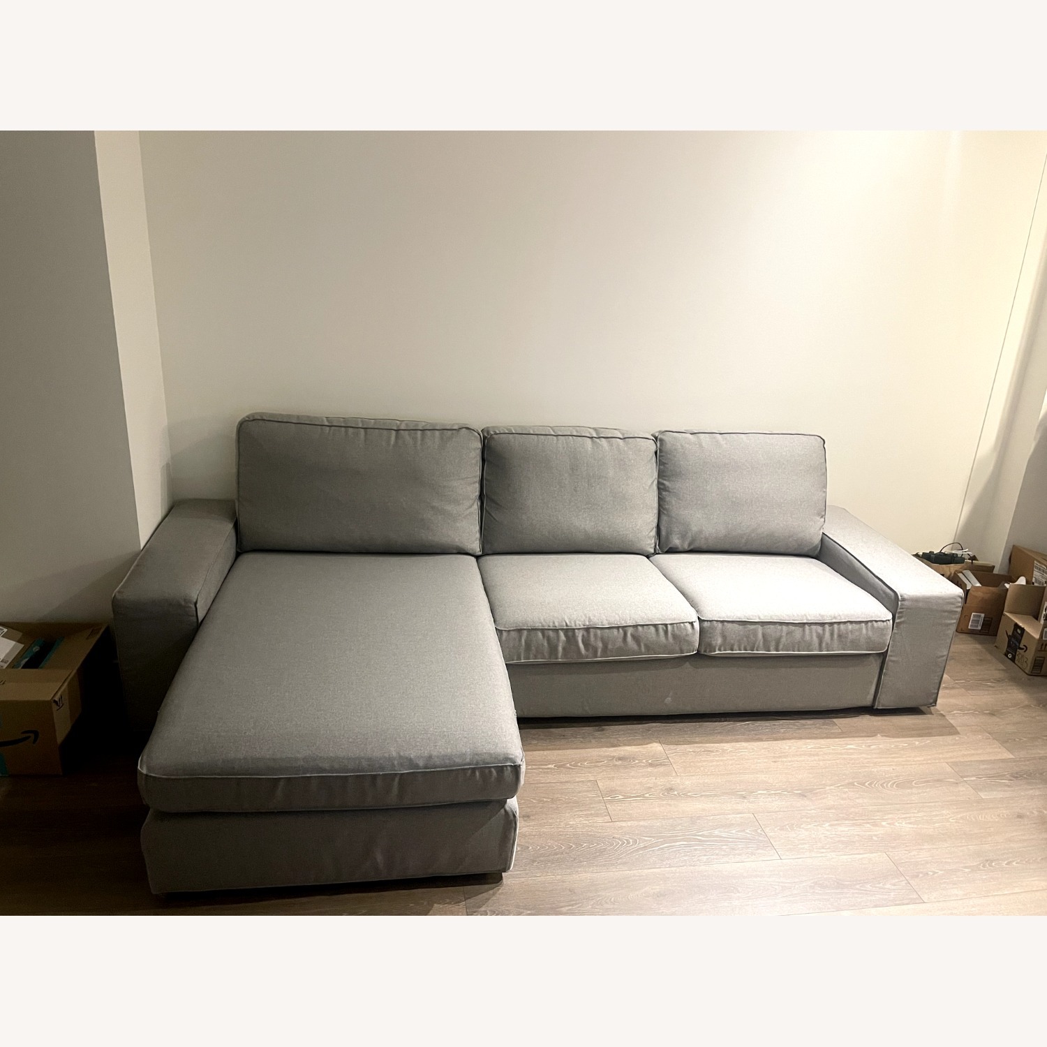 IKEA Kivik Light Gray Fabric Chaise Lounge - image-2