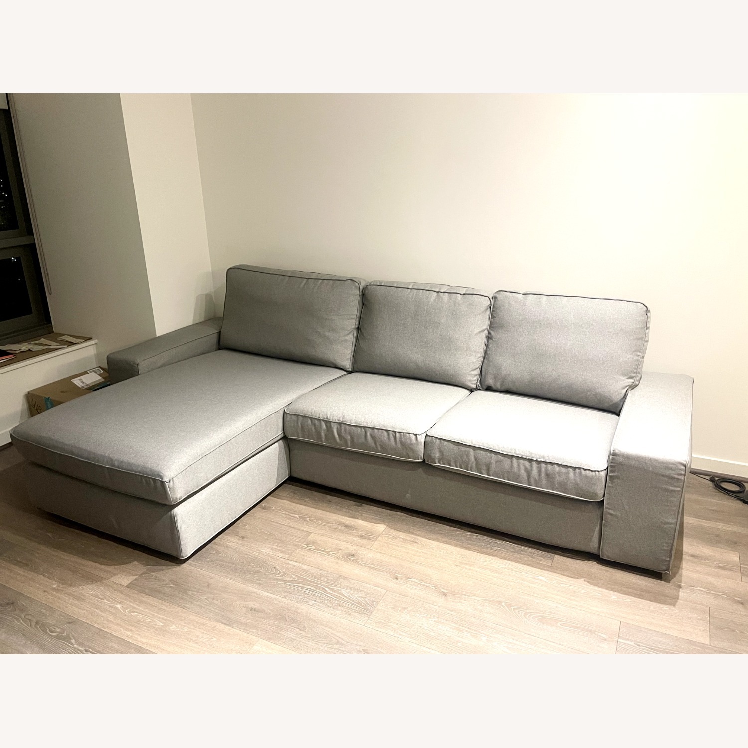 IKEA Kivik Light Gray Fabric Chaise Lounge - image-1