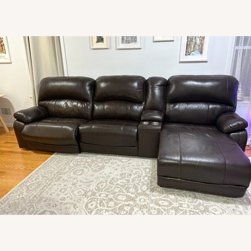 Used Ashley Furniture Hallstrung Dark Brown 3+ Piece Sectional for sale on AptDeco