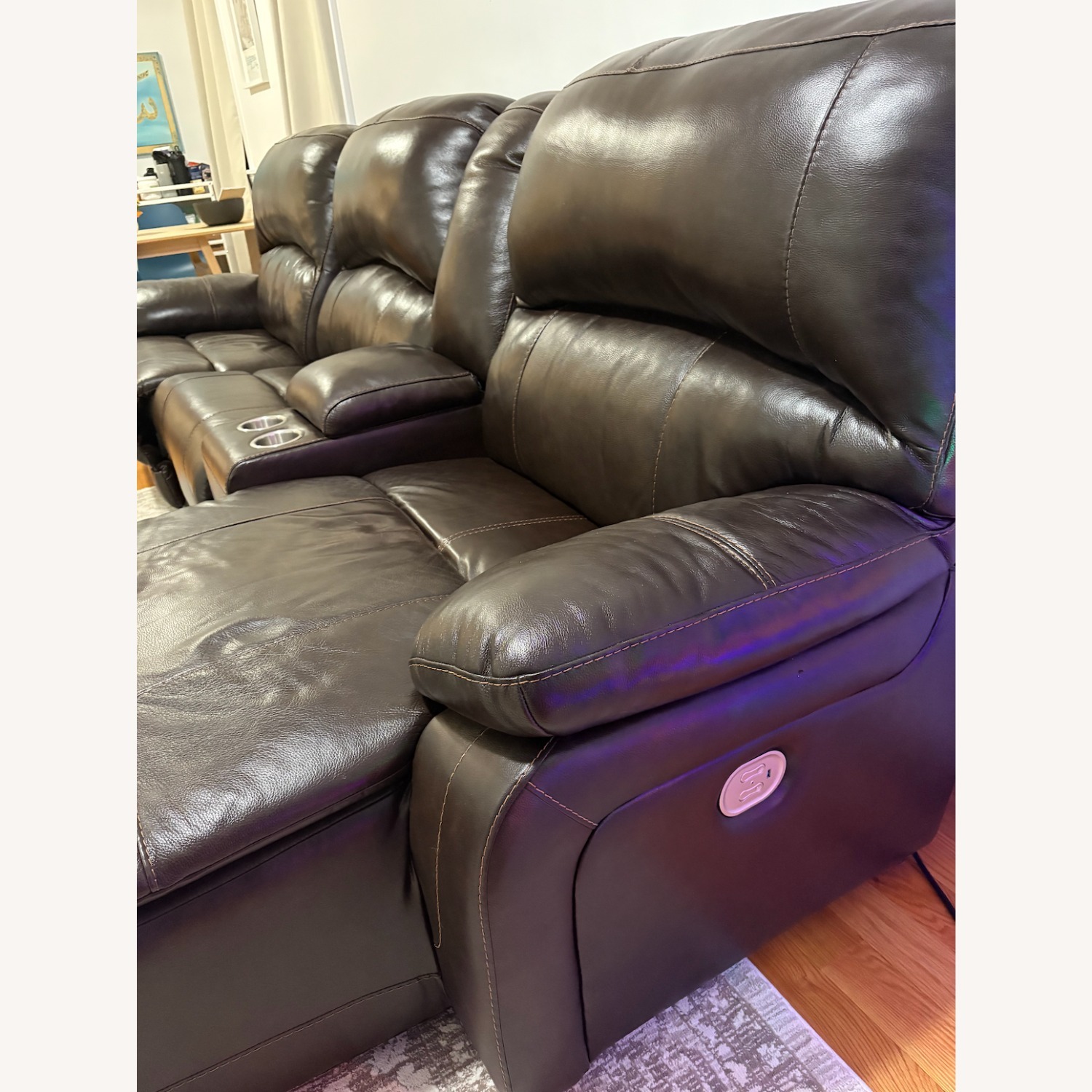 Ashley Furniture Hallstrung Dark Brown 3+ Piece Sectional - image-2