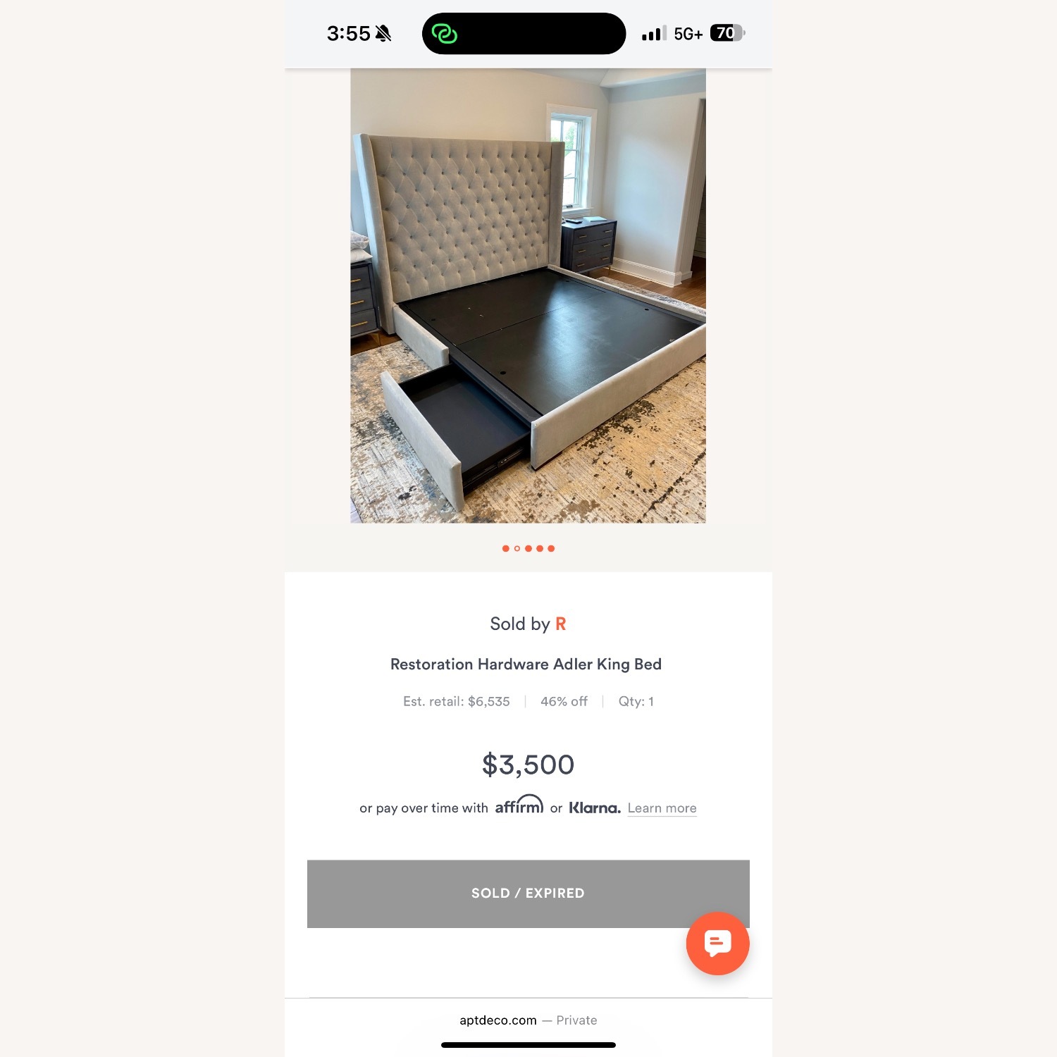 Restoration Hardware Black Adler Tufted Velvet Storage Bed - image-8