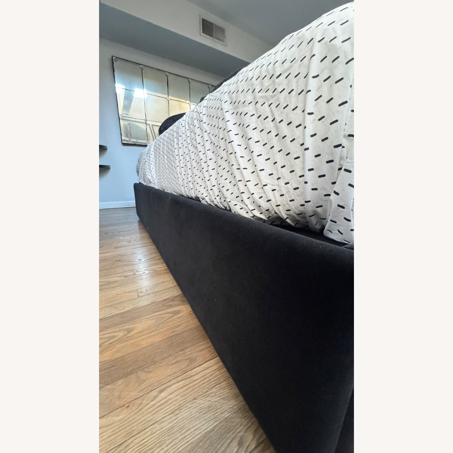 Restoration Hardware Black Adler Tufted Velvet Storage Bed - image-6
