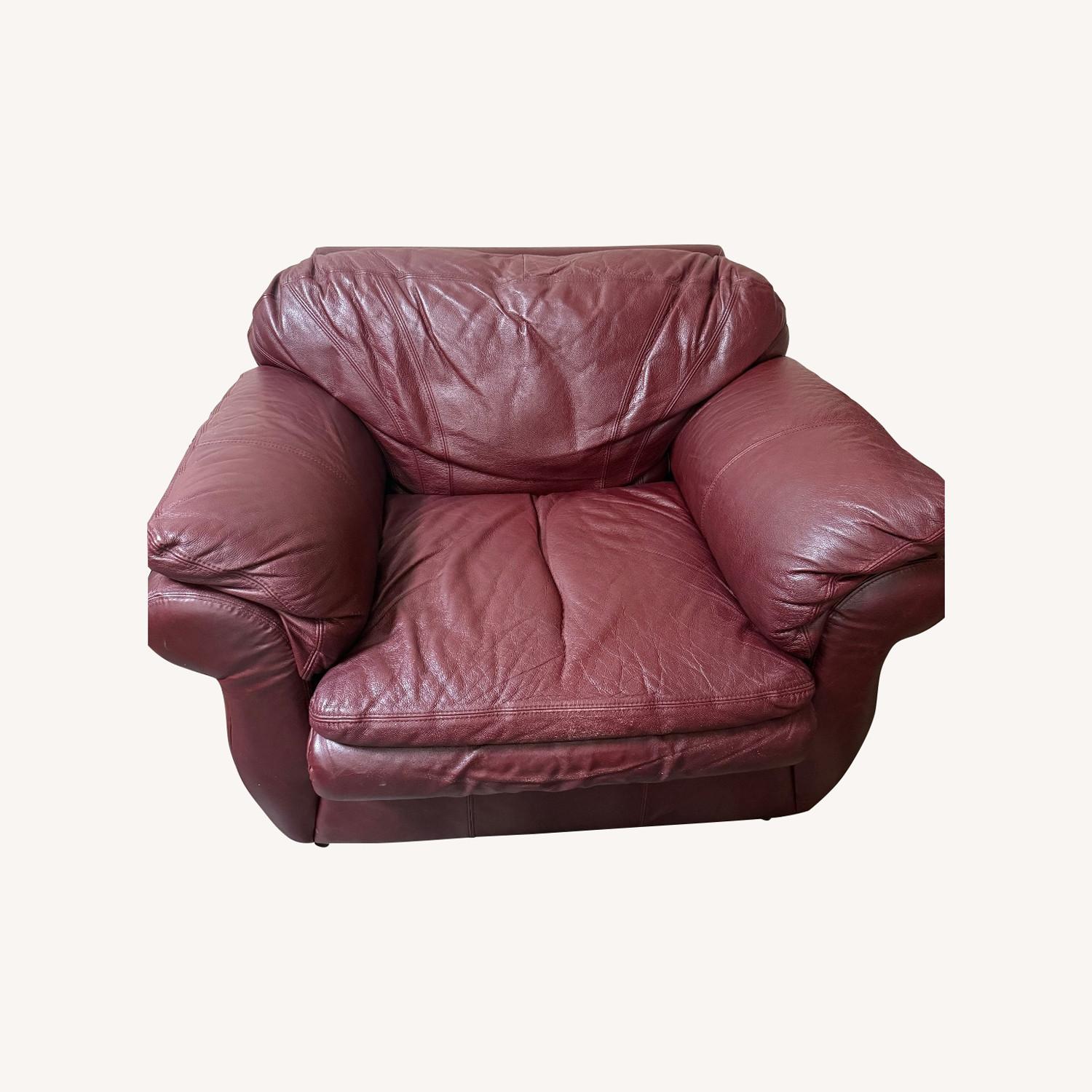 Burgundy Loveseat - image-0
