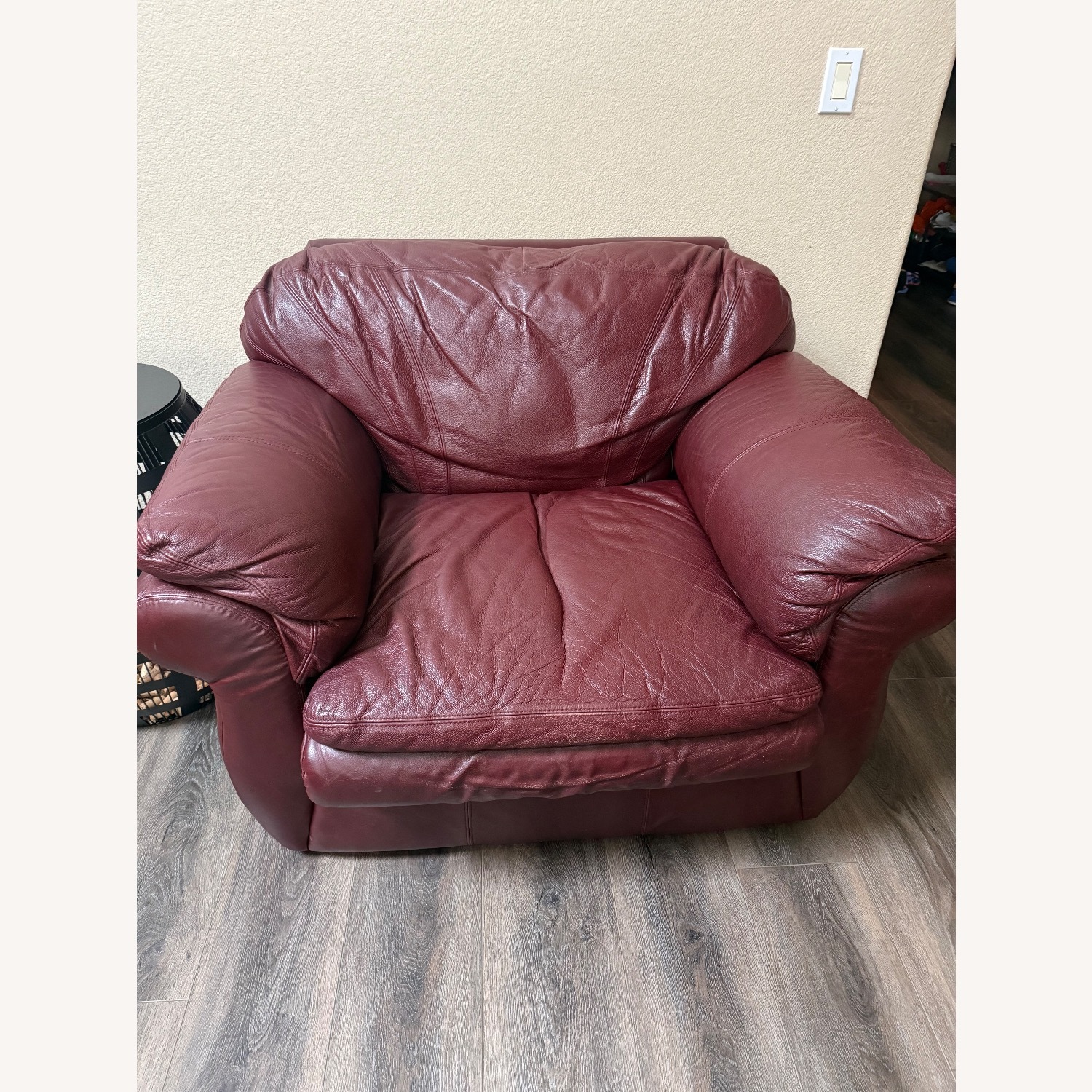 Burgundy Loveseat - image-1
