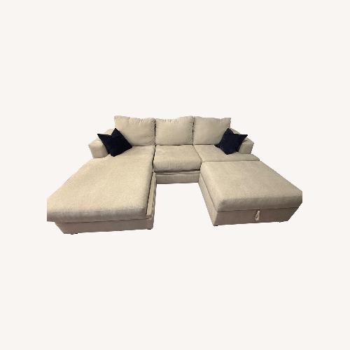 Used Living Spaces Bonaterra Sectional + Ottoman for sale on AptDeco