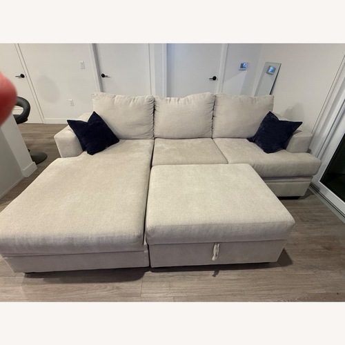 Used Living Spaces Bonaterra Sectional + Ottoman for sale on AptDeco