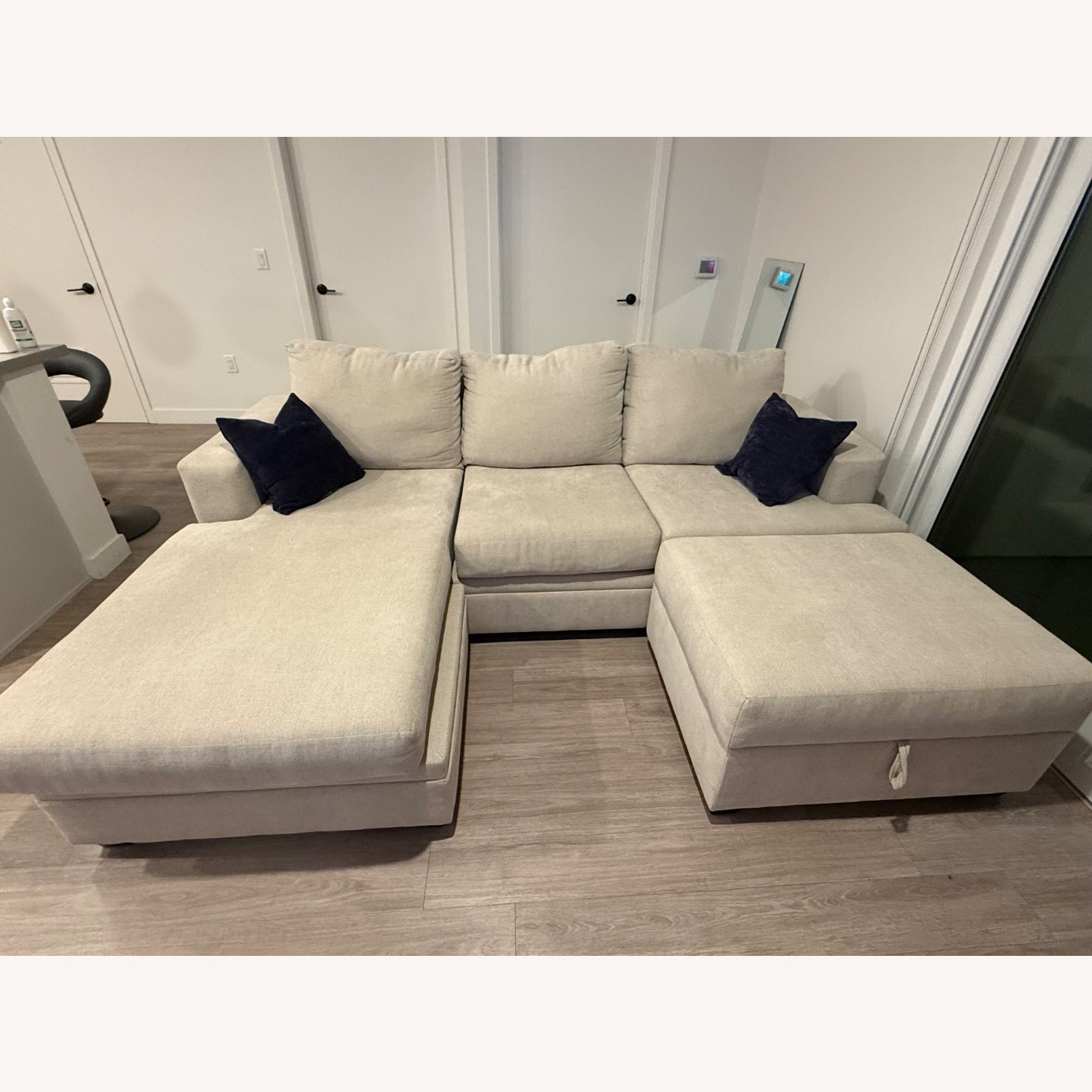 Living Spaces Bonaterra Sectional + Ottoman - image-2