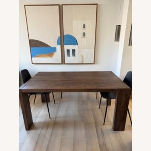 Used CB2 Blox Dark Brown Wood Dining Table for sale on AptDeco