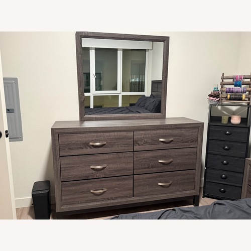 Used  Living Spaces Finley Dresser + Mirror  for sale on AptDeco