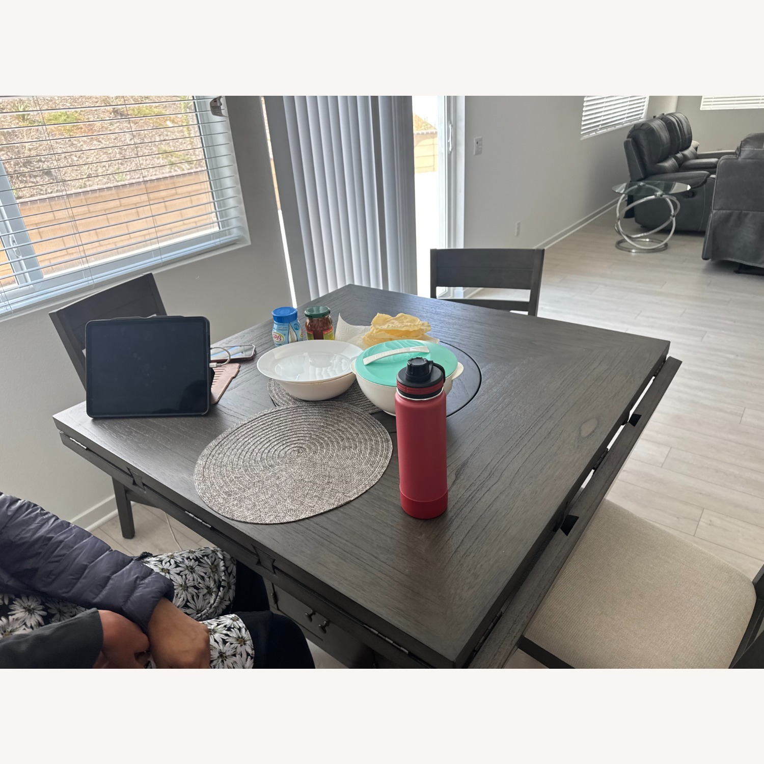 Dark Brown Dining Table - image-1