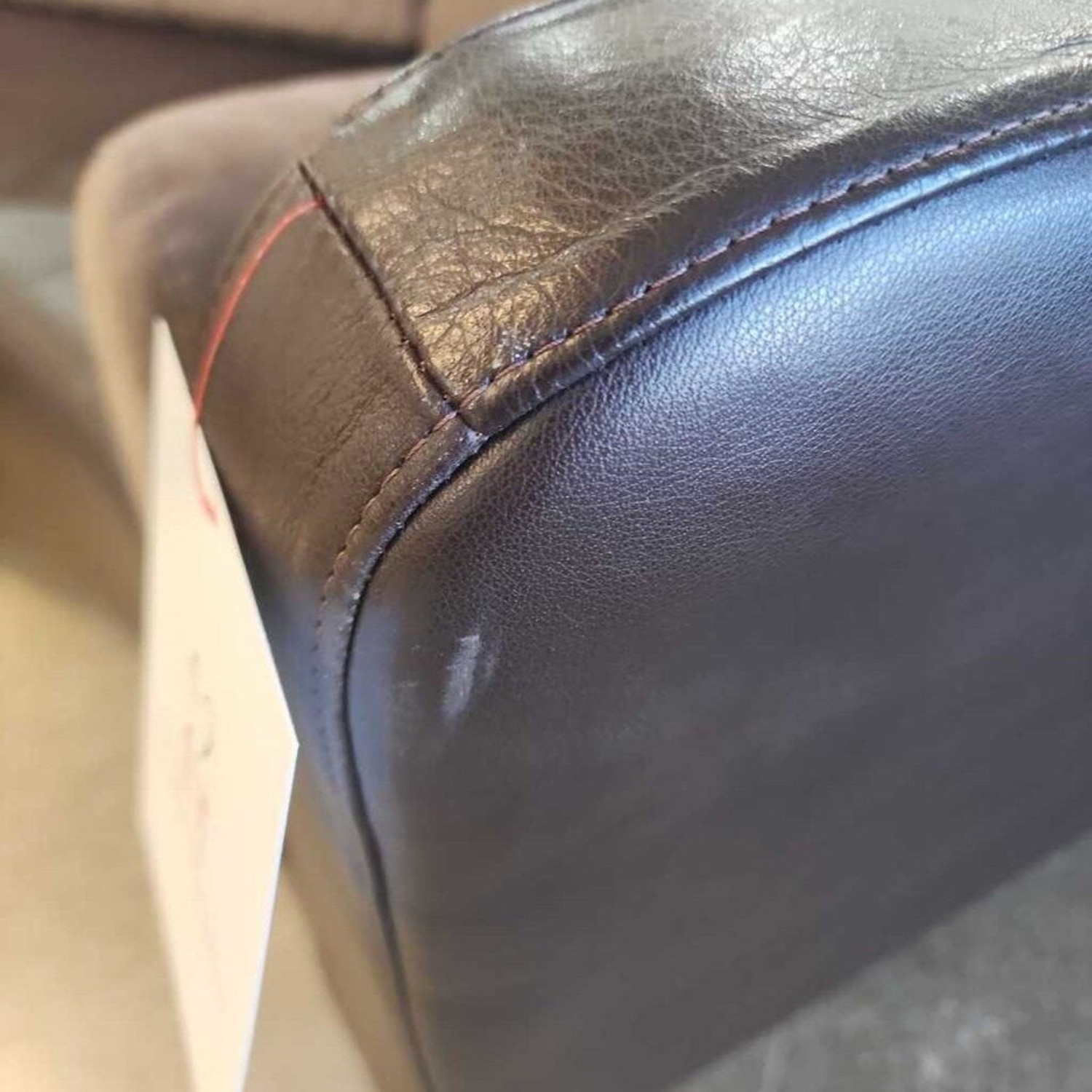 Menlo 3pc Curved Leather Sectional - image-12