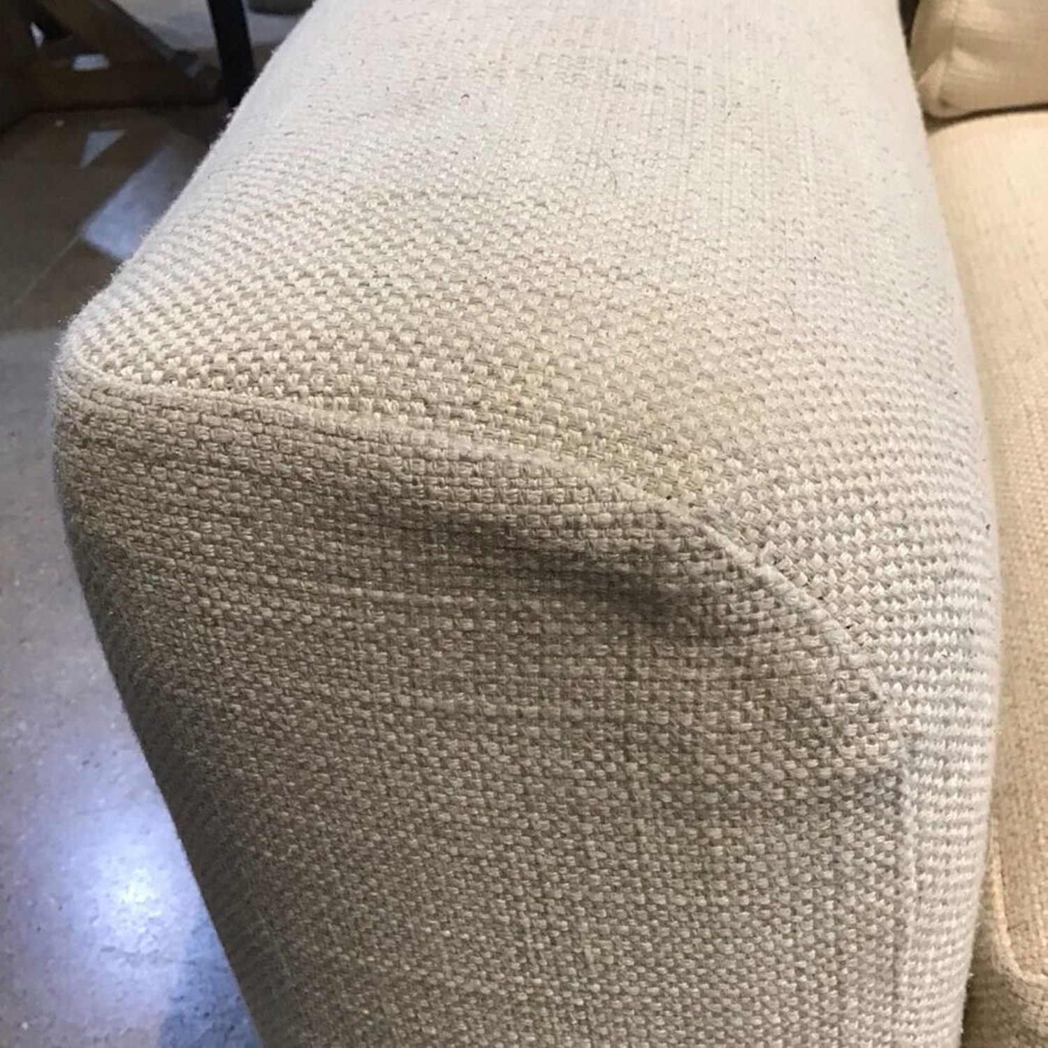 Woven Linen Square Arm Chair - image-5