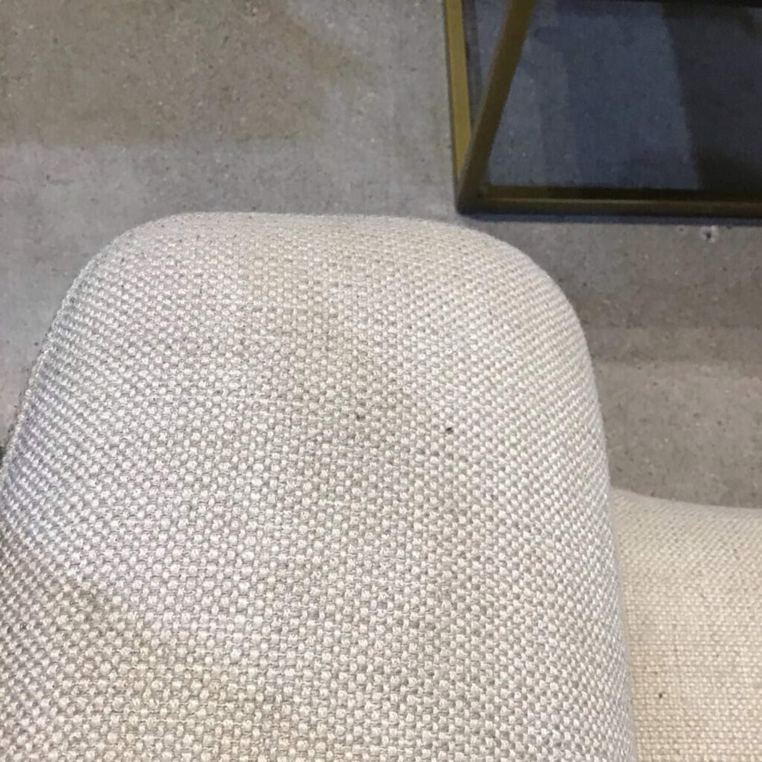 Woven Linen Square Arm Chair - image-7