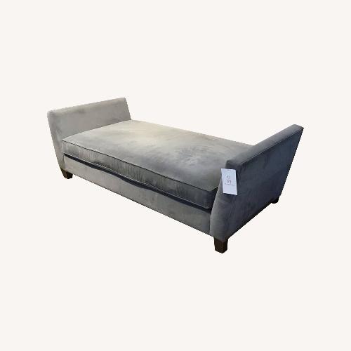 Used Crate & Barrel Velvet Day Bed Chaise Blue for sale on AptDeco