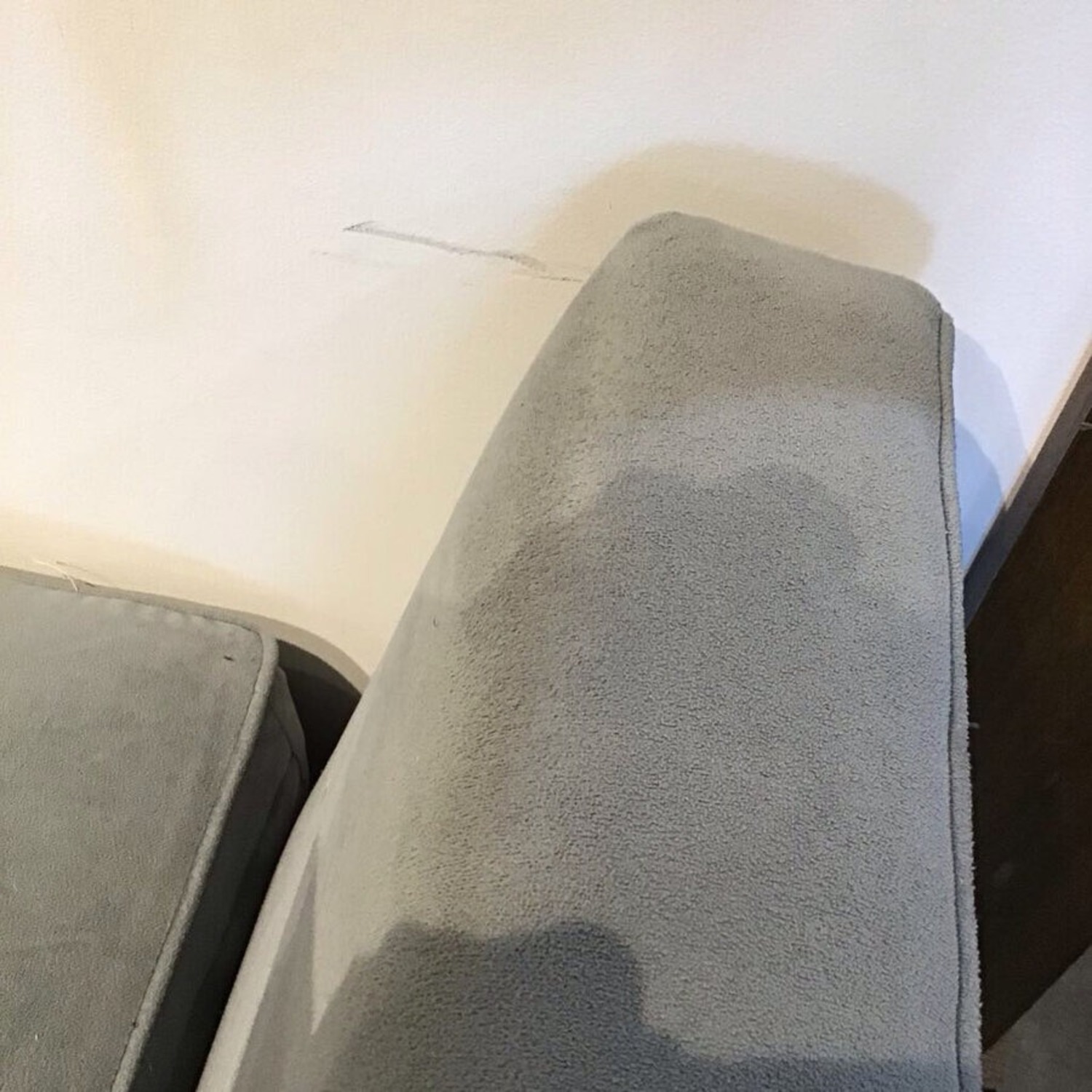 Crate & Barrel Velvet Day Bed Chaise Blue - image-7