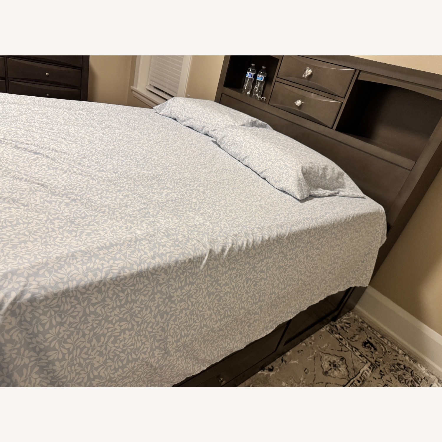 Dark Gray Queen Bed - image-2