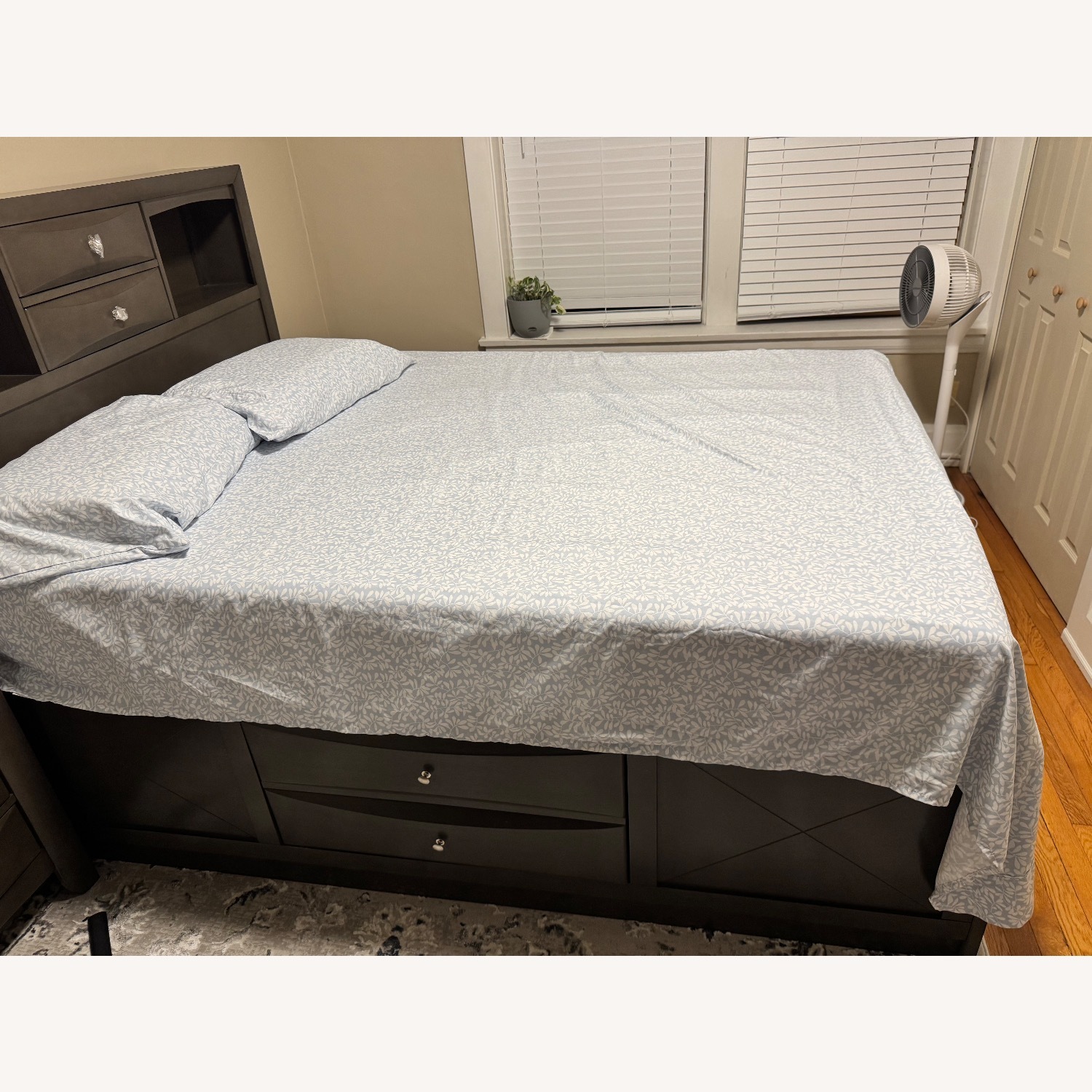Dark Gray Queen Bed - image-3
