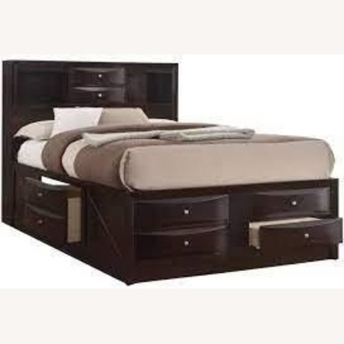 Used Dark Gray Queen Bed for sale on AptDeco