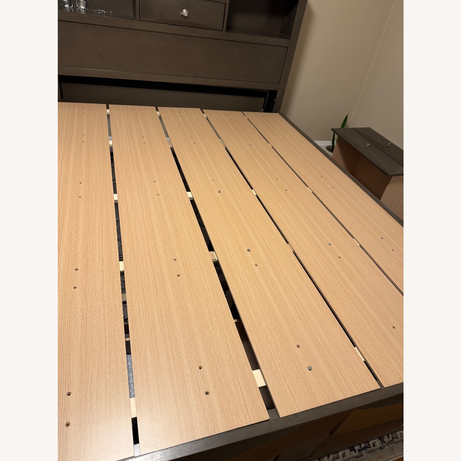 Dark Gray Queen Bed - image-4