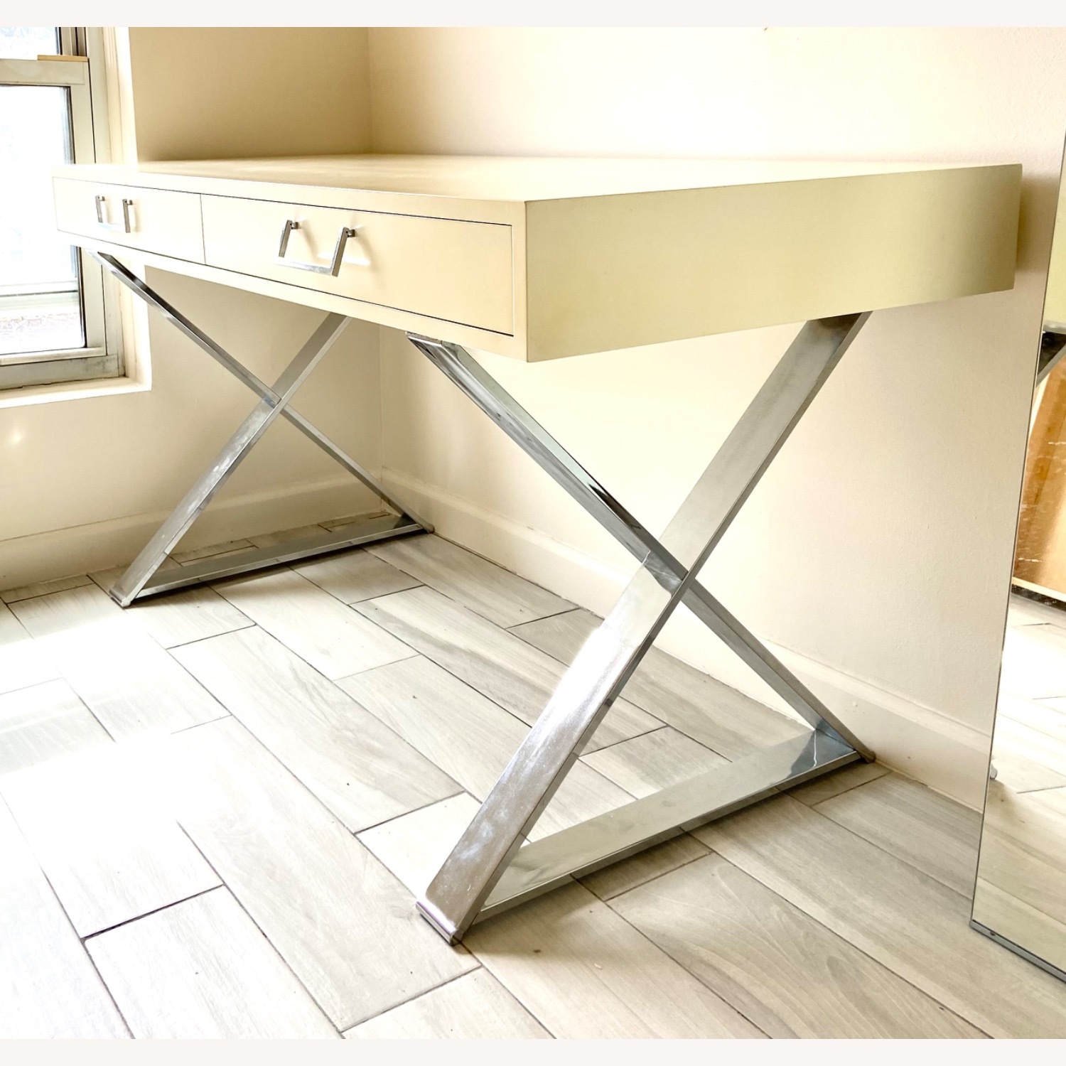 John Stuart Furniture White Wood Desk - image-2