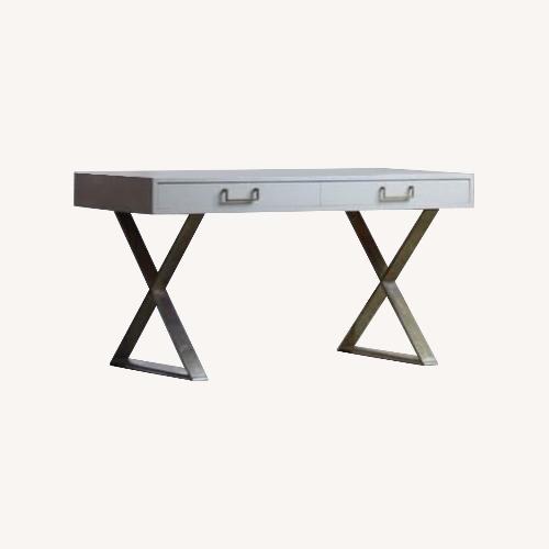 Used John Stuart Furniture White Wood Desk for sale on AptDeco