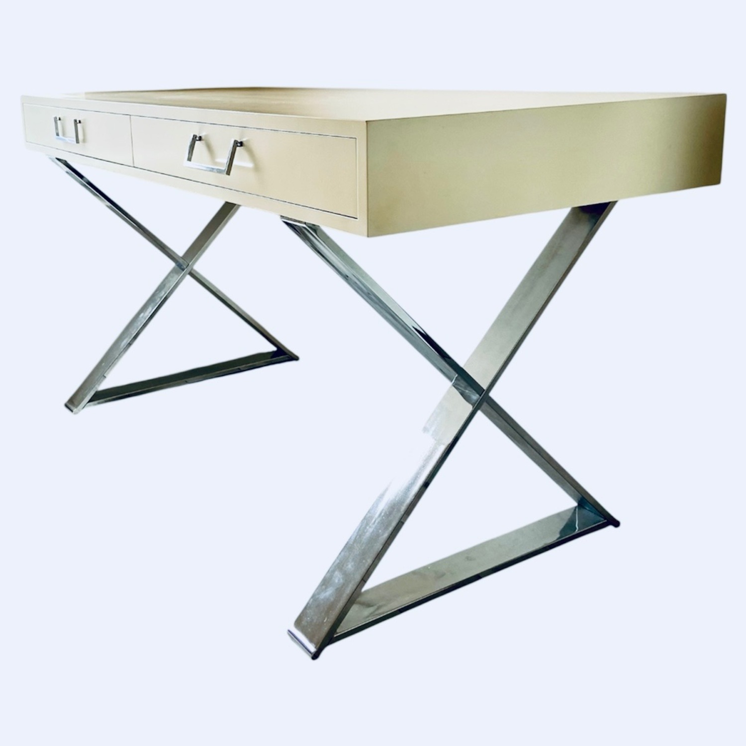 John Stuart Furniture White Wood Desk - image-2