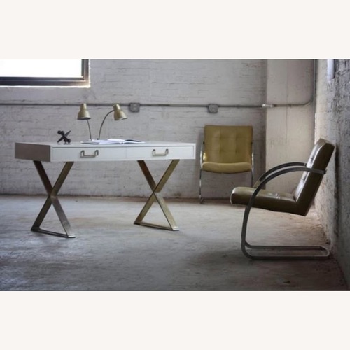 Used John Stuart Furniture White Wood Desk for sale on AptDeco