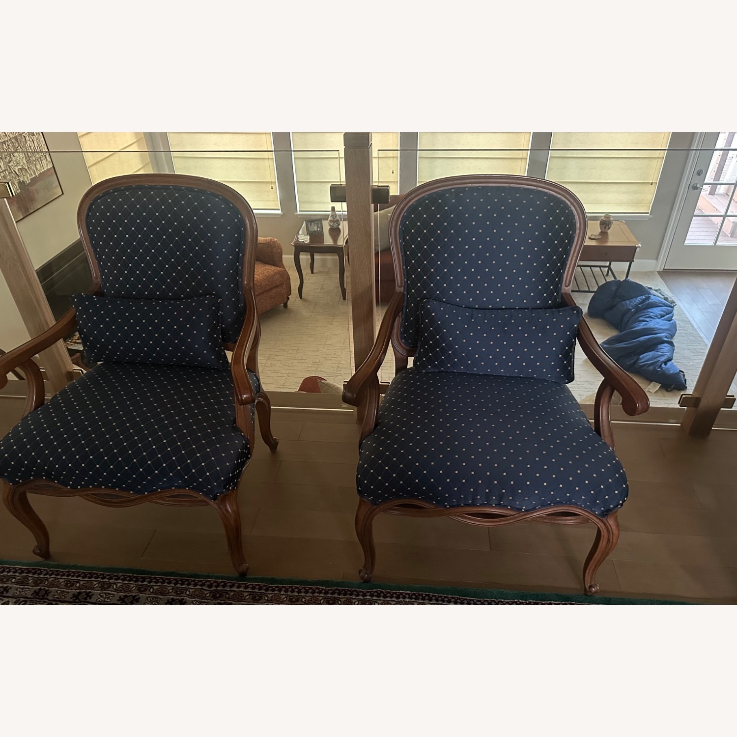 Century Furniture Blue Fabric Accent Chairs - image-1