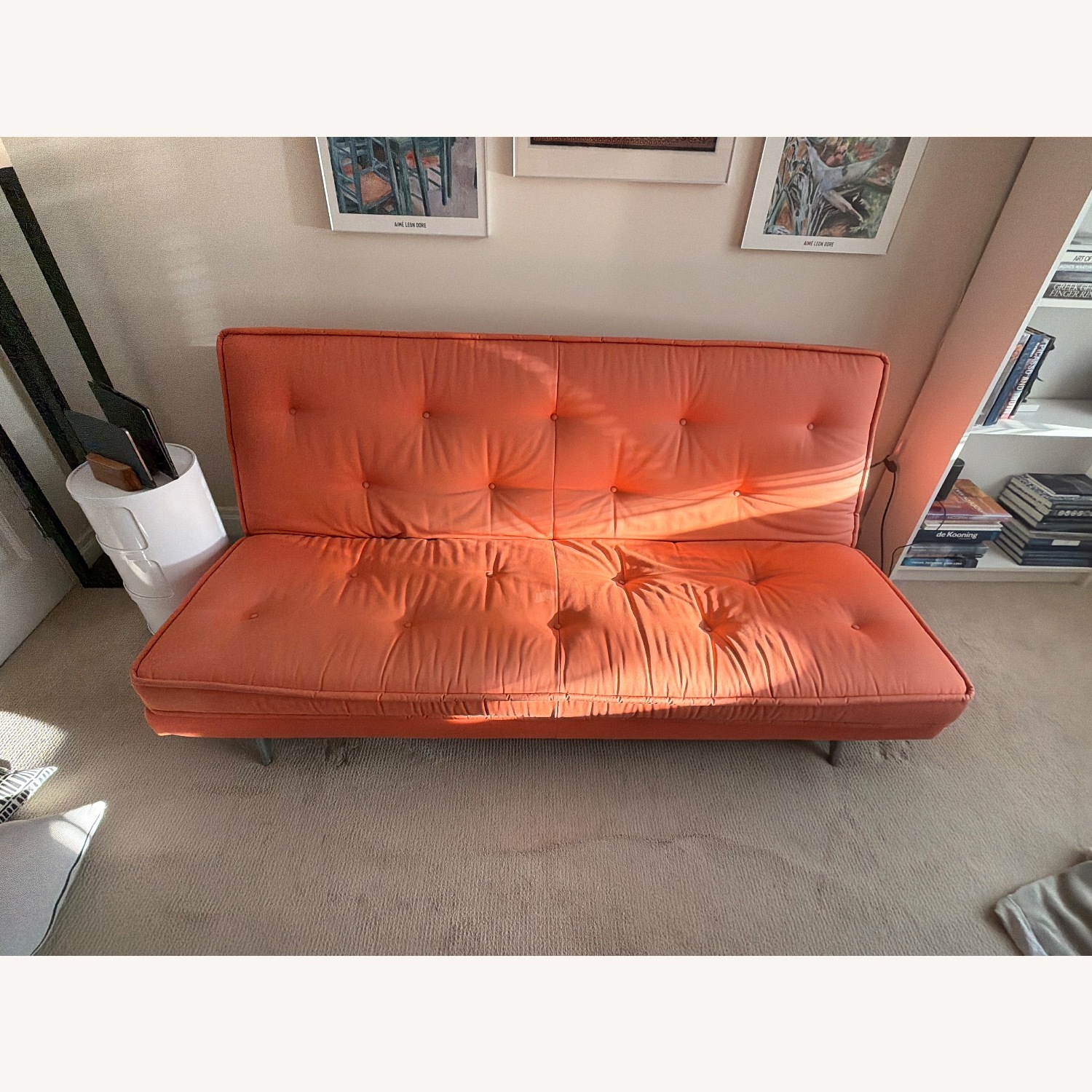 Ligne Roset Orange Futon - image-1