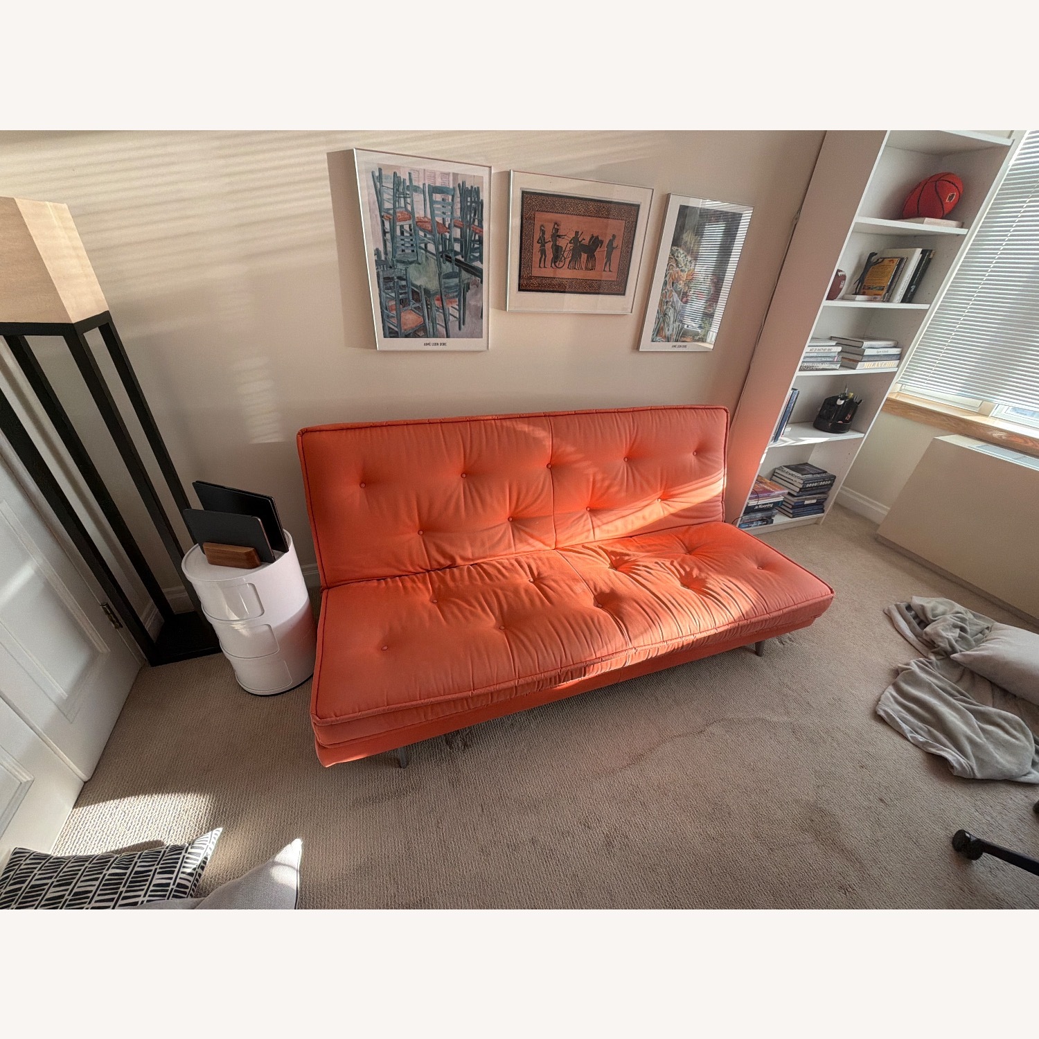 Ligne Roset Orange Futon - image-2