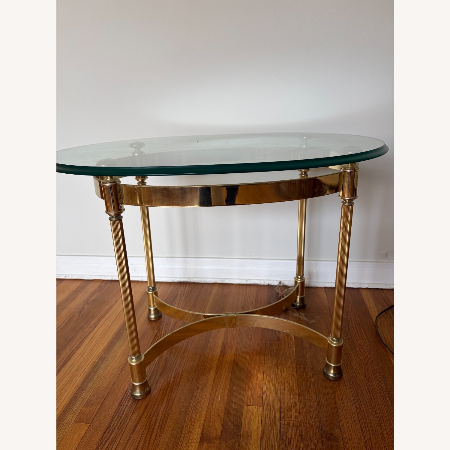 Brass & Glass Coffee & End Table - image-3