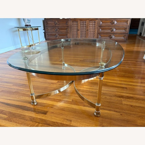 Used Brass & Glass Coffee & End Table for sale on AptDeco