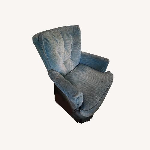 Used Vintage/Antique Finds Blue Fabric Recliner for sale on AptDeco