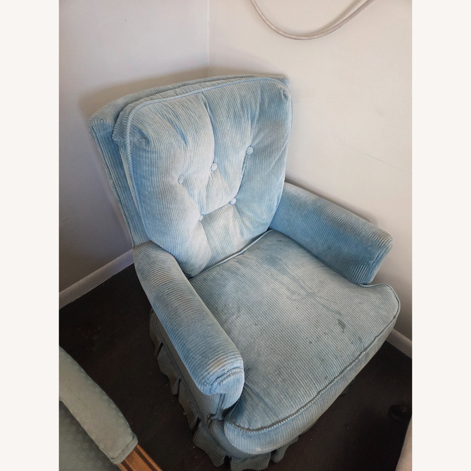 Vintage/Antique Finds Blue Fabric Recliner - image-2