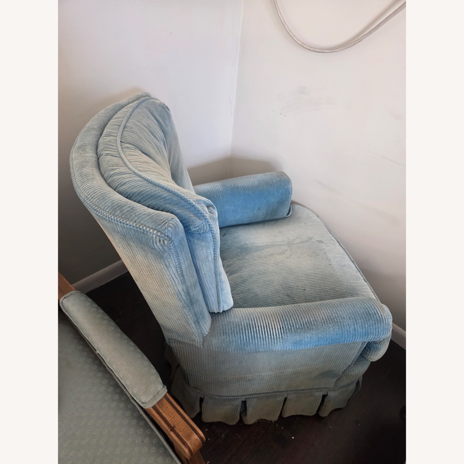 Vintage/Antique Finds Blue Fabric Recliner - image-3