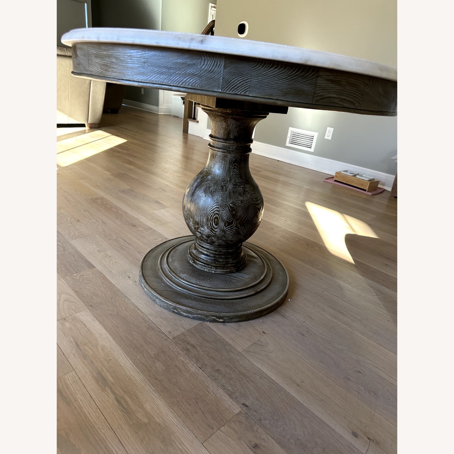 Arhaus Luca Light Gray Marble Dining Table - image-2