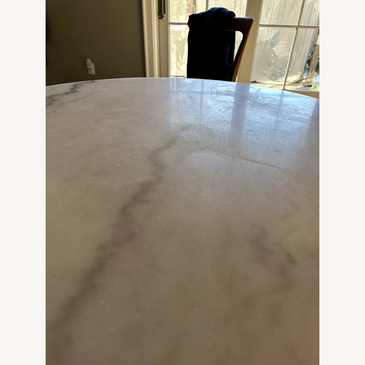 Arhaus Luca Light Gray Marble Dining Table - image-4
