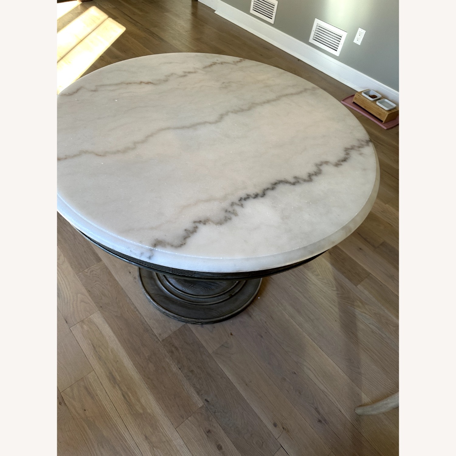 Arhaus Luca Light Gray Marble Dining Table - image-1
