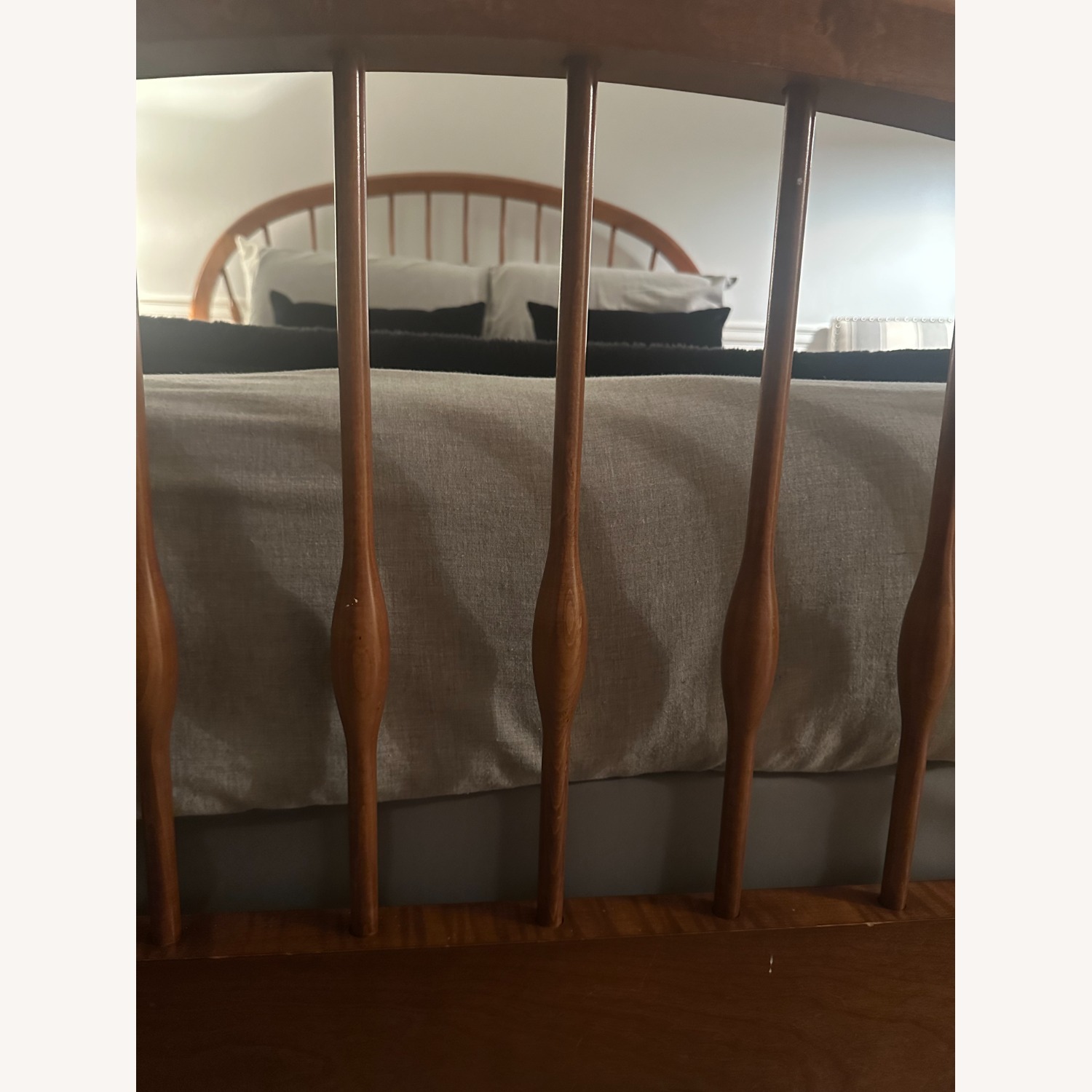 Thomasville Queen Shaker Spindle Cherry Wood Bed - image-5