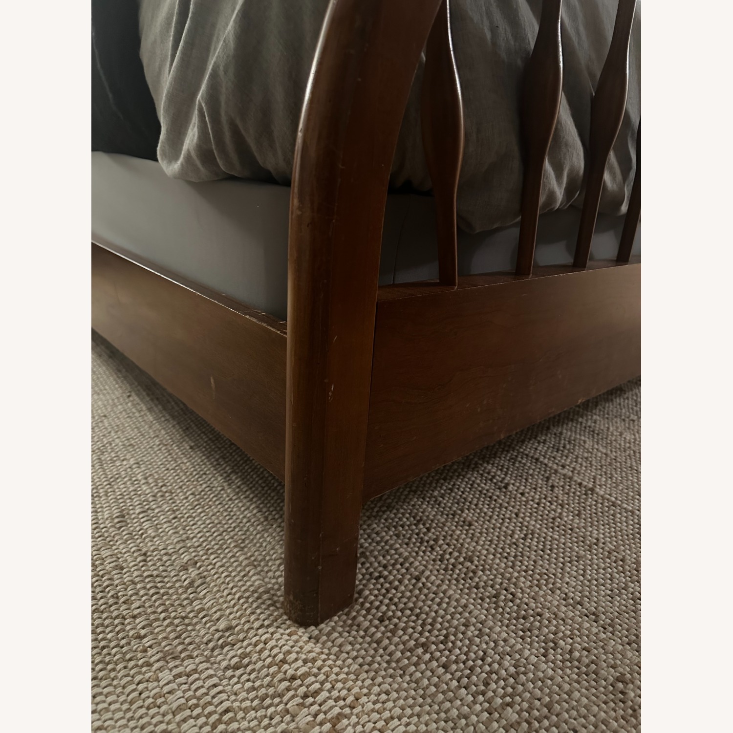 Thomasville Queen Shaker Spindle Cherry Wood Bed - image-4