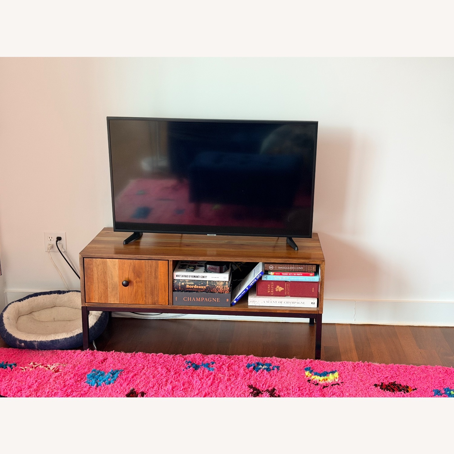 Target Hernwood Dark Brown Wood Media Storage - image-3