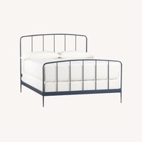 Crate & Barrel Blue Wrought Iron Full Bed
