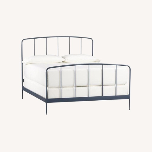 Used Crate & Barrel Blue Wrought Iron Full Bed for sale on AptDeco