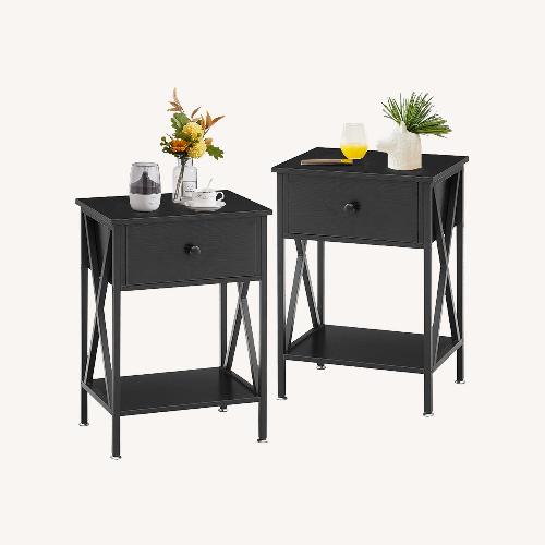 Used Amazon Vecelo Black Side Tables for sale on AptDeco