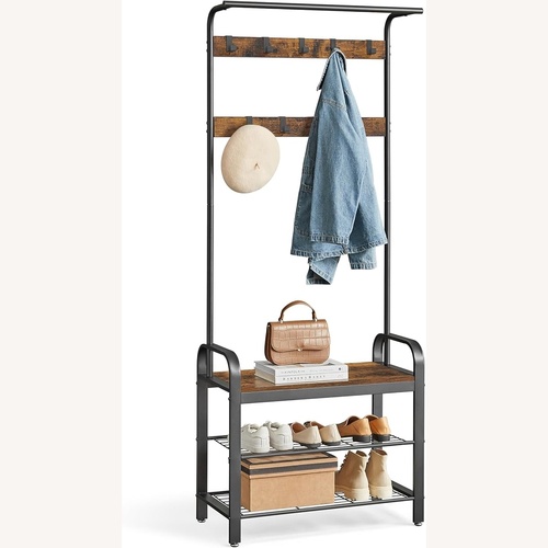 Used VASAGLE Coat Rack, Hall Tree with Shoe Bench for sale on AptDeco