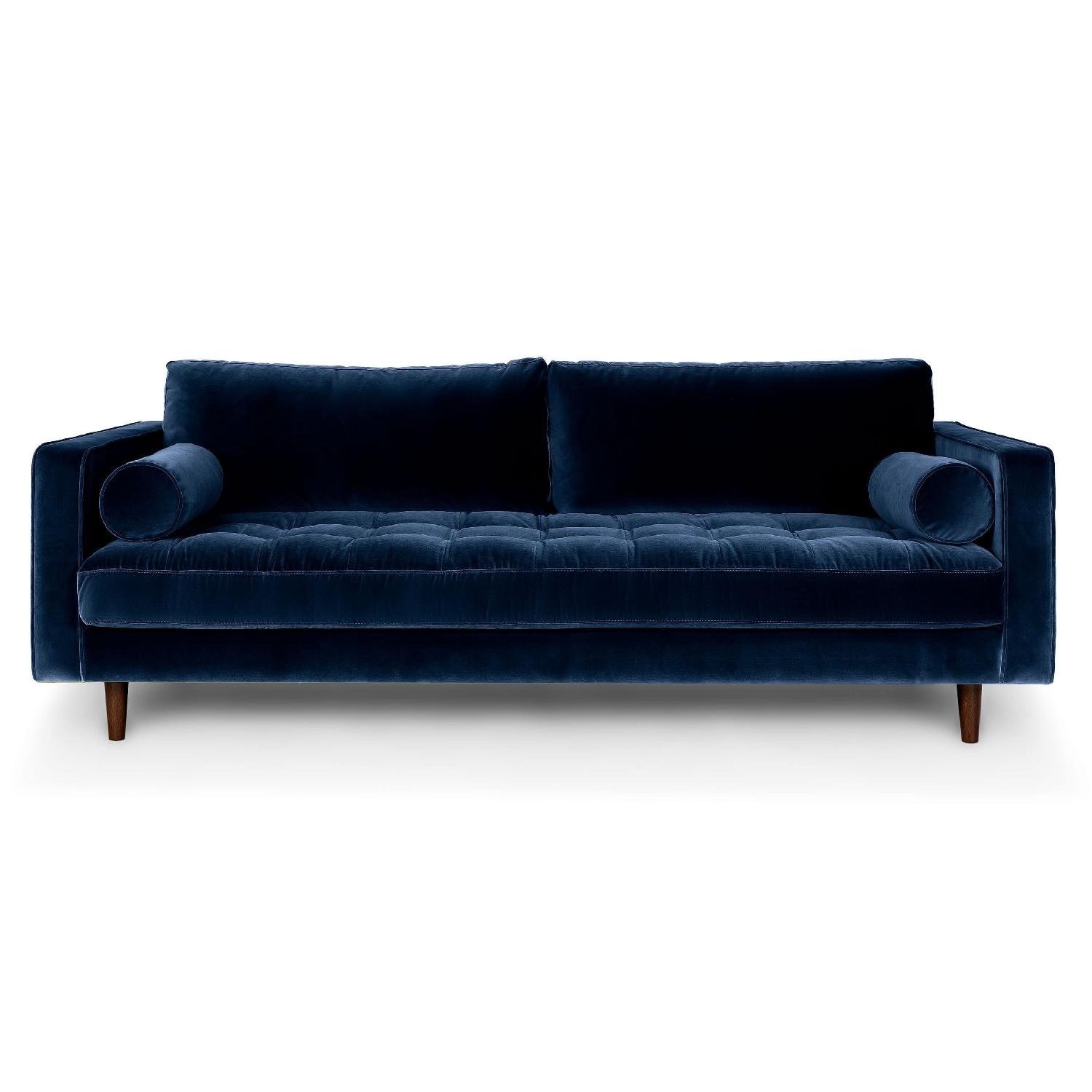 Article Sven Blue Velvet Sofa - image-1